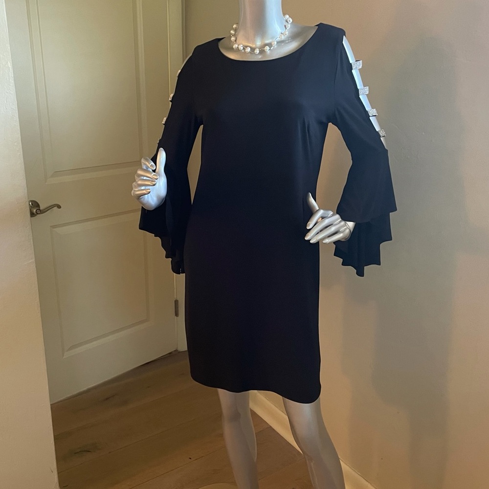 Black MSK Evening Dress with Rhinestones